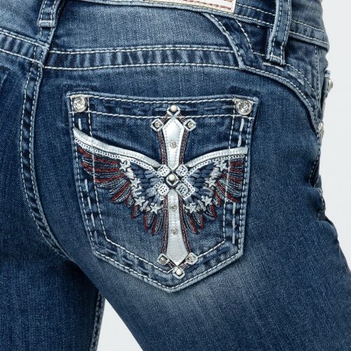 Winged Spirit Bootcut Jeans